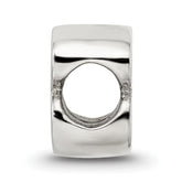 Sterling Silver Script Letter B Bead with Polished Finish Elegantly Crafted